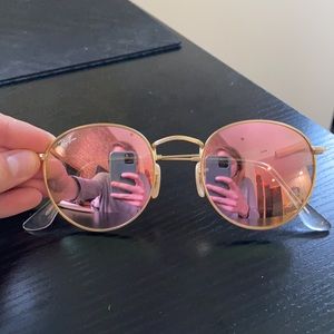 Ray Ban Round Metal Folding Sunglasses